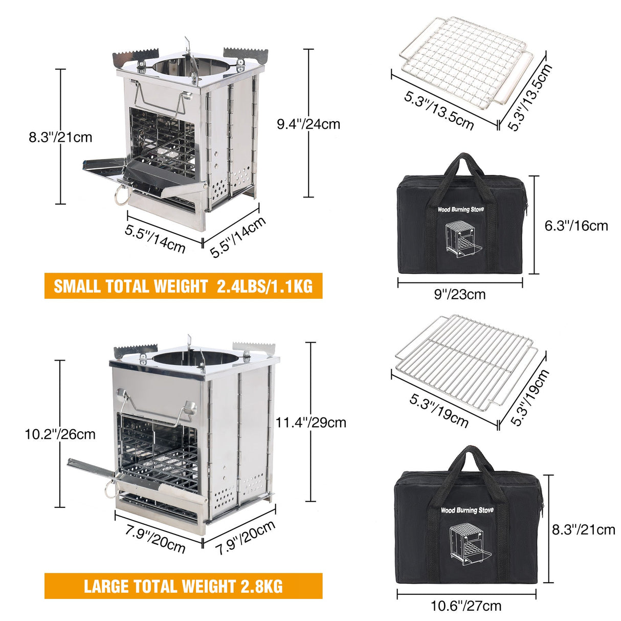 Wood Burning Camping Stove Folding with Pot Stand From Redcamp