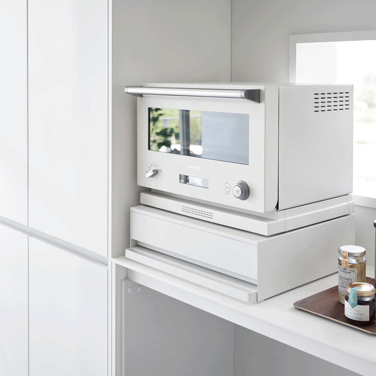 Countertop Drawer with Pull-Out Shelf - Steel from Yamazaki Home