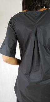 Black dress shirt short sleeve with pockets Premium Quality Cotton from EBRU Home