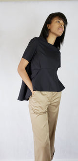 Womens Summer Short Sleeve Crew Neck Tops Casual Loose Blouse Premium Quality from EBRU Home