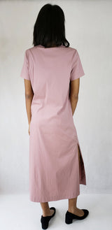 Maxi dress long side slits deep v neck with pockets from EBRU Home