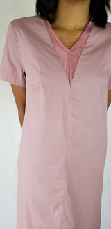 Maxi dress long side slits deep v neck with pockets from EBRU Home