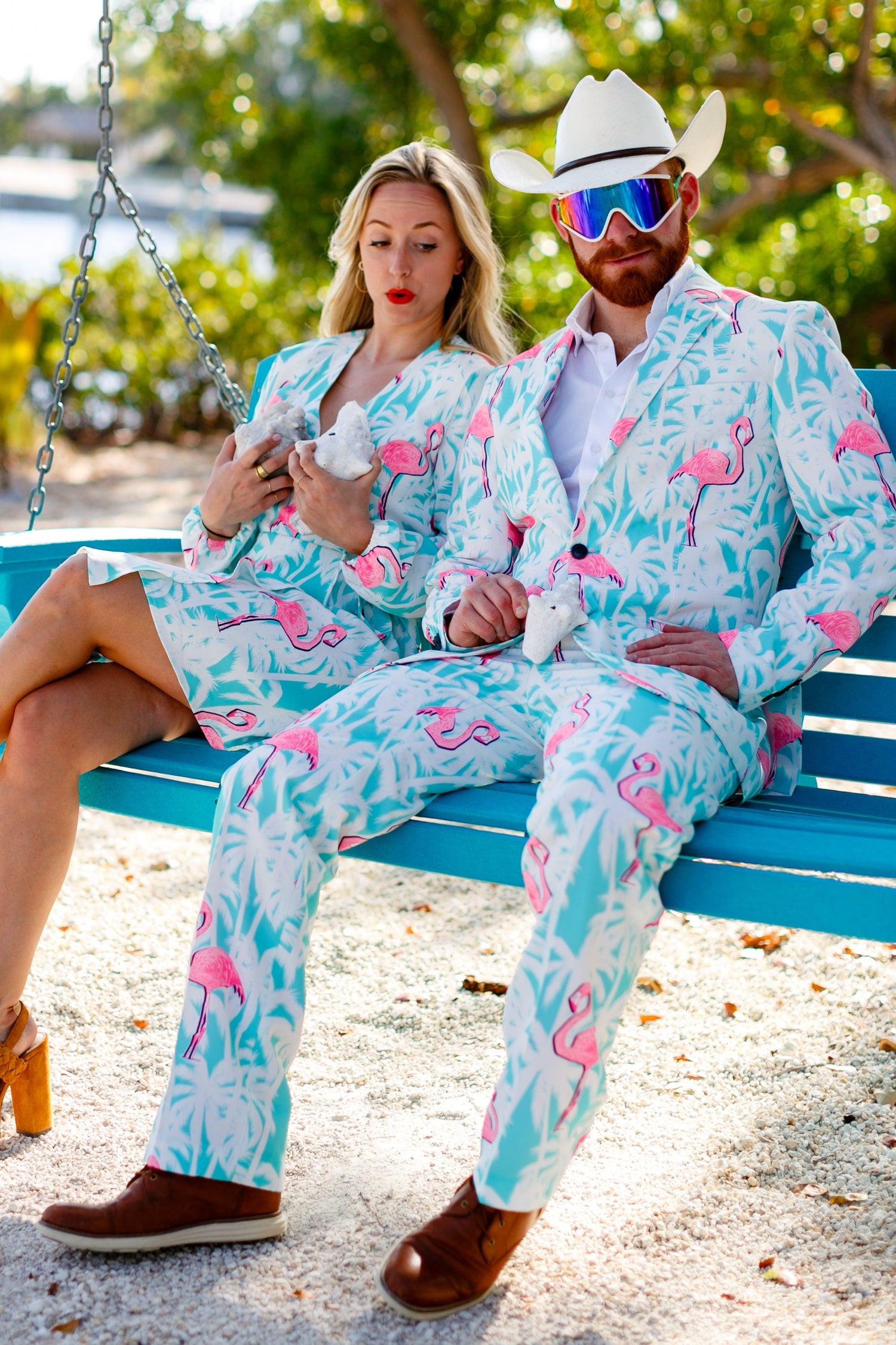 El Flamenco | Tropical Flamingo Print Suit From Shinesty