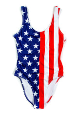 The Reagans | American Flag One Piece Swimsuit from Shinesty
