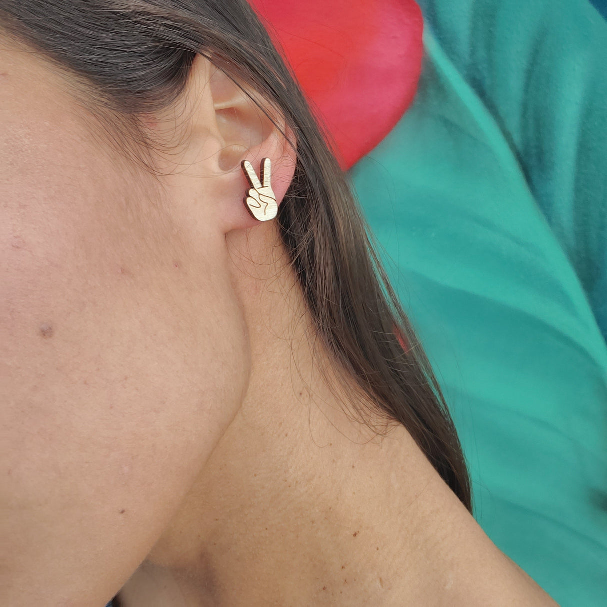 Peace Sign Studs from LE CHIC MIAMI
