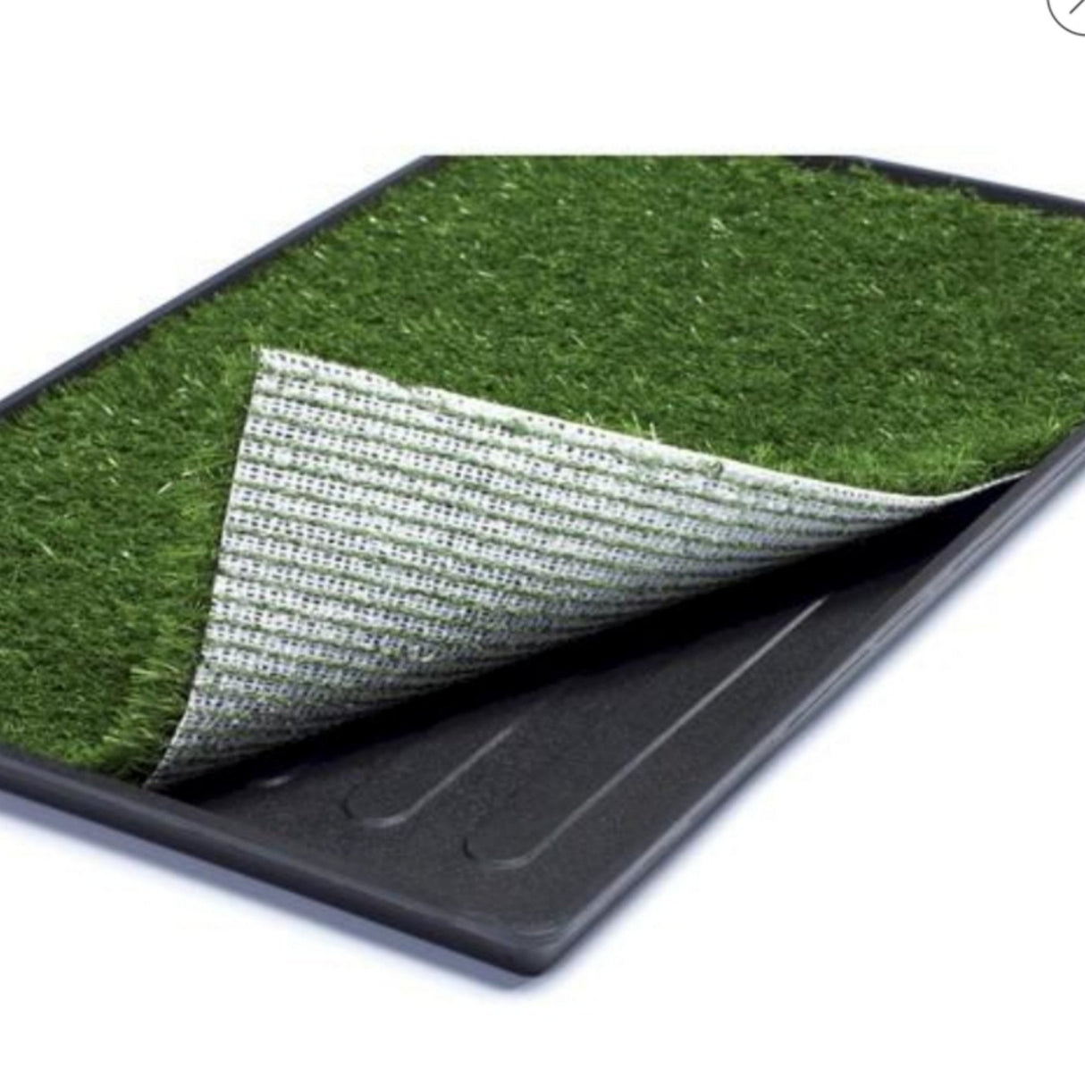 Mr. Peanut's Potty Place - Artificial Grass Puppy Pad for Dogs and Small Pets – Portable Training Pad with Tray from Mr. Peanut's Pet Carriers