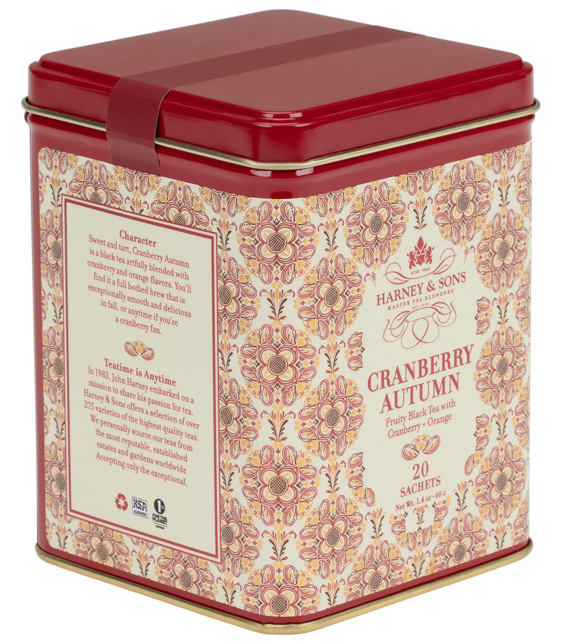 Cranberry Autumn, Tin of 20 Sachets from Harney & Sons Fine Teas