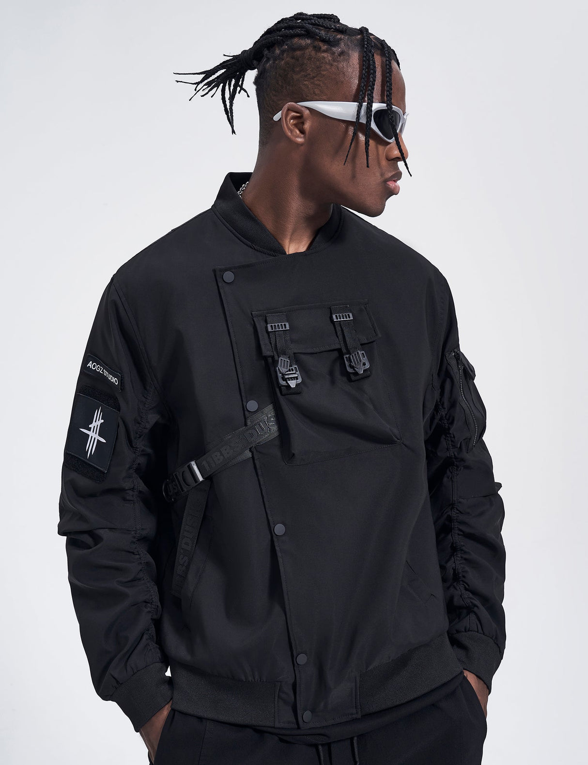 Scar Slash Utility Bomber Jacket from Niepce Inc