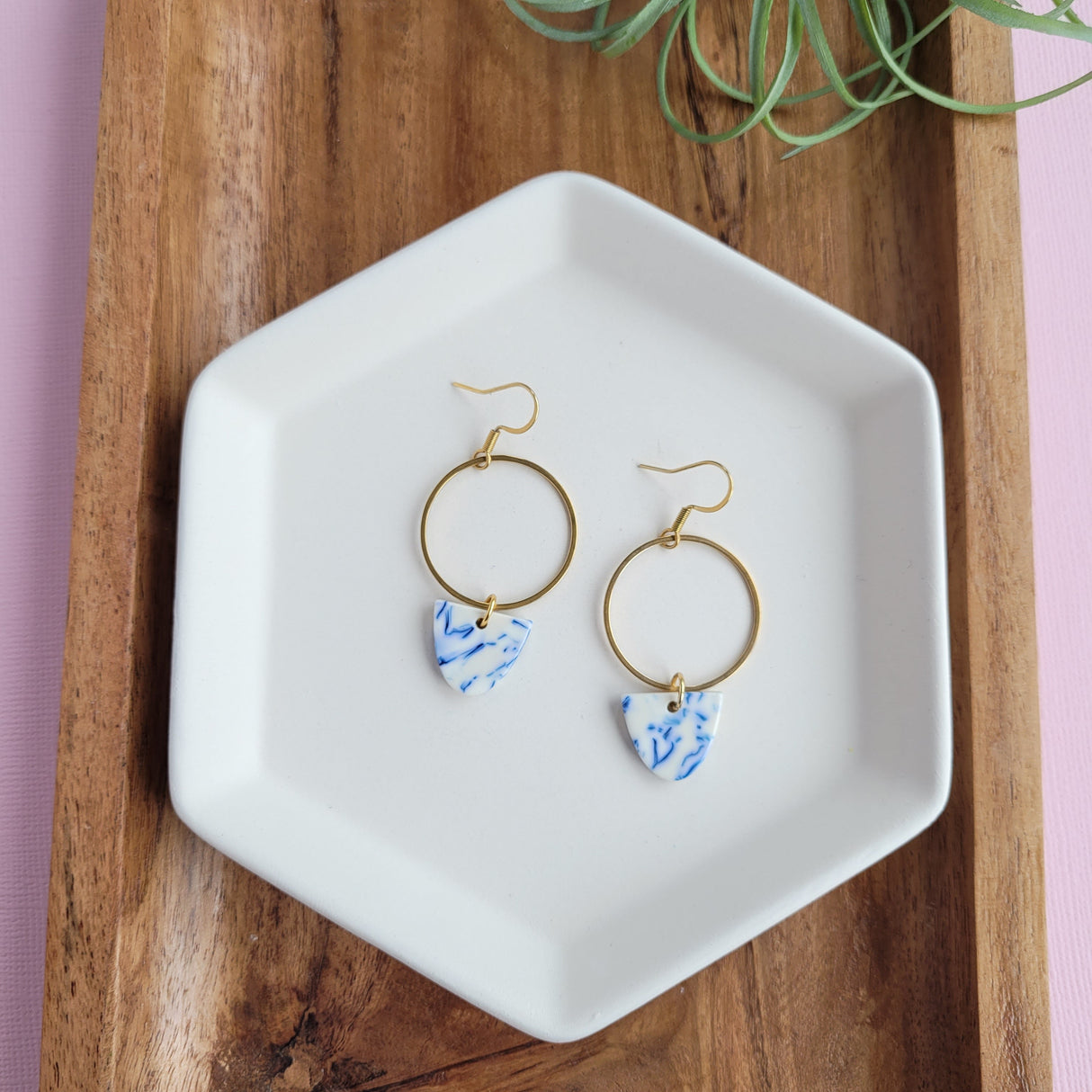 Iris Earrings- Greek Goddess Blue from Spiffy & Splendid