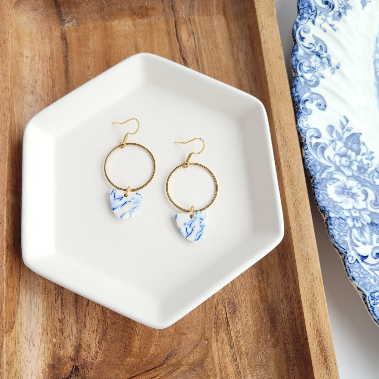 Iris Earrings- Greek Goddess Blue from Spiffy & Splendid