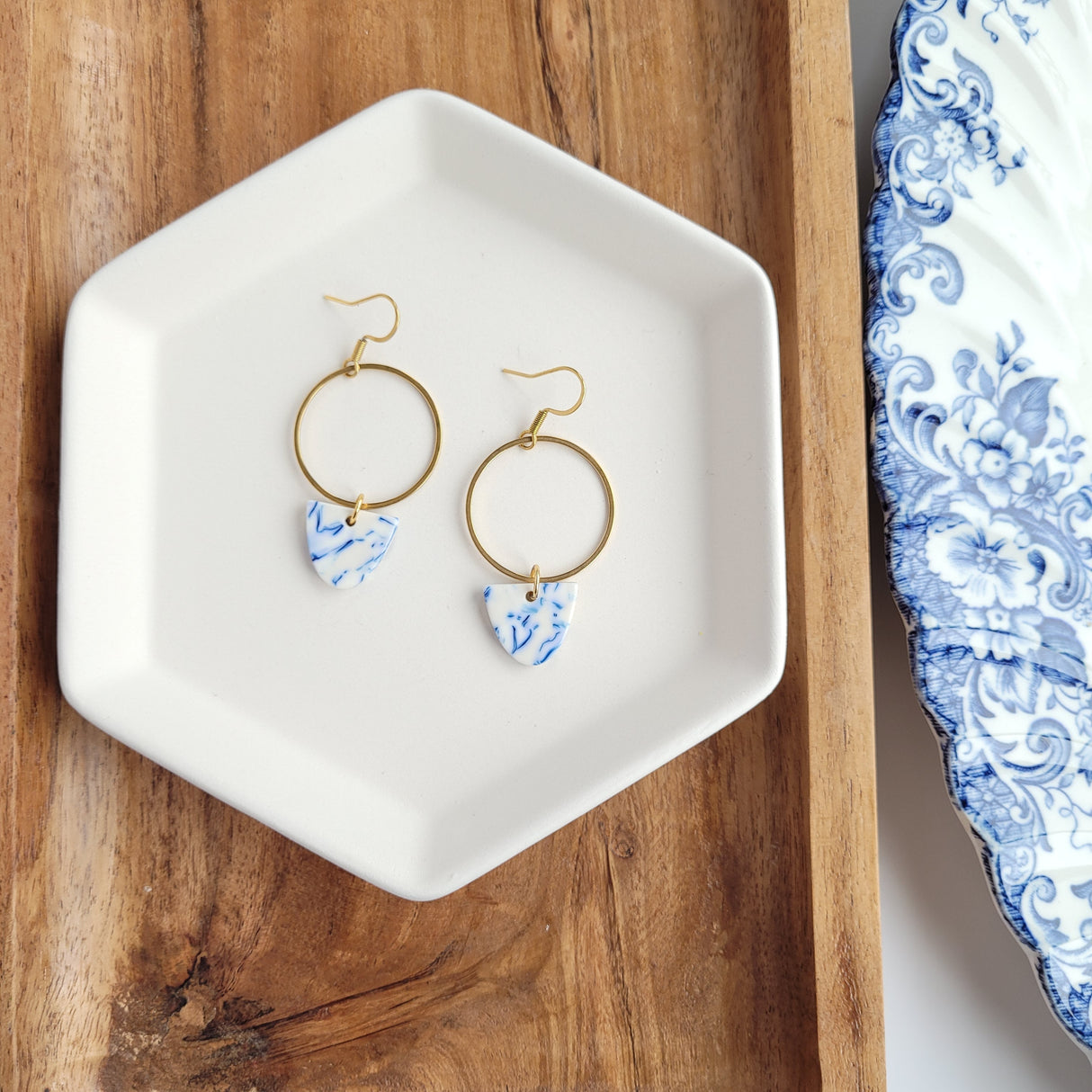 Iris Earrings- Greek Goddess Blue from Spiffy & Splendid