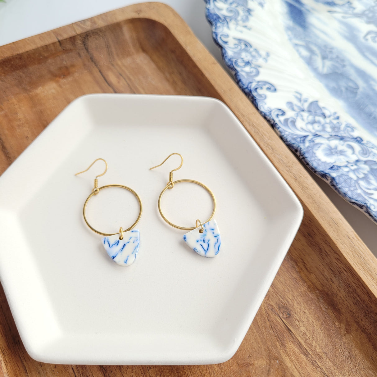 Iris Earrings- Greek Goddess Blue from Spiffy & Splendid