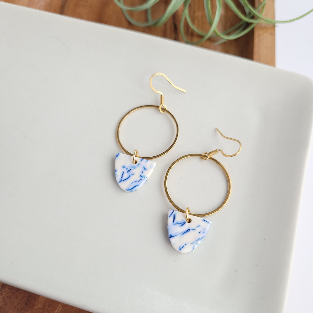 Iris Earrings- Greek Goddess Blue from Spiffy & Splendid