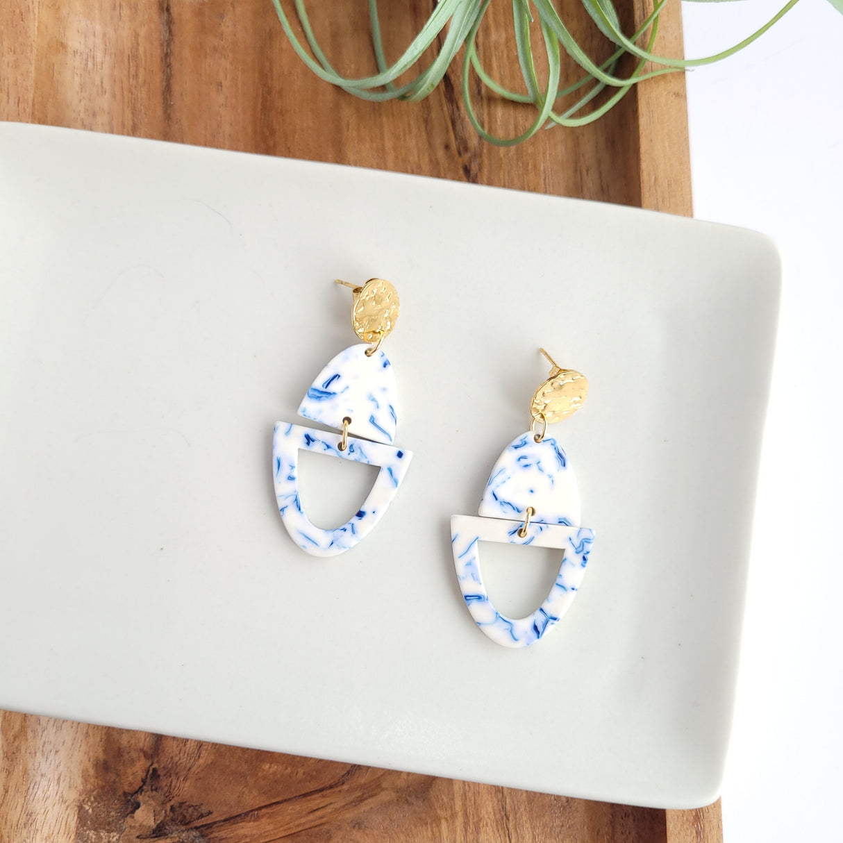 Athena Earrings- Greek Goddess Blue from Spiffy & Splendid