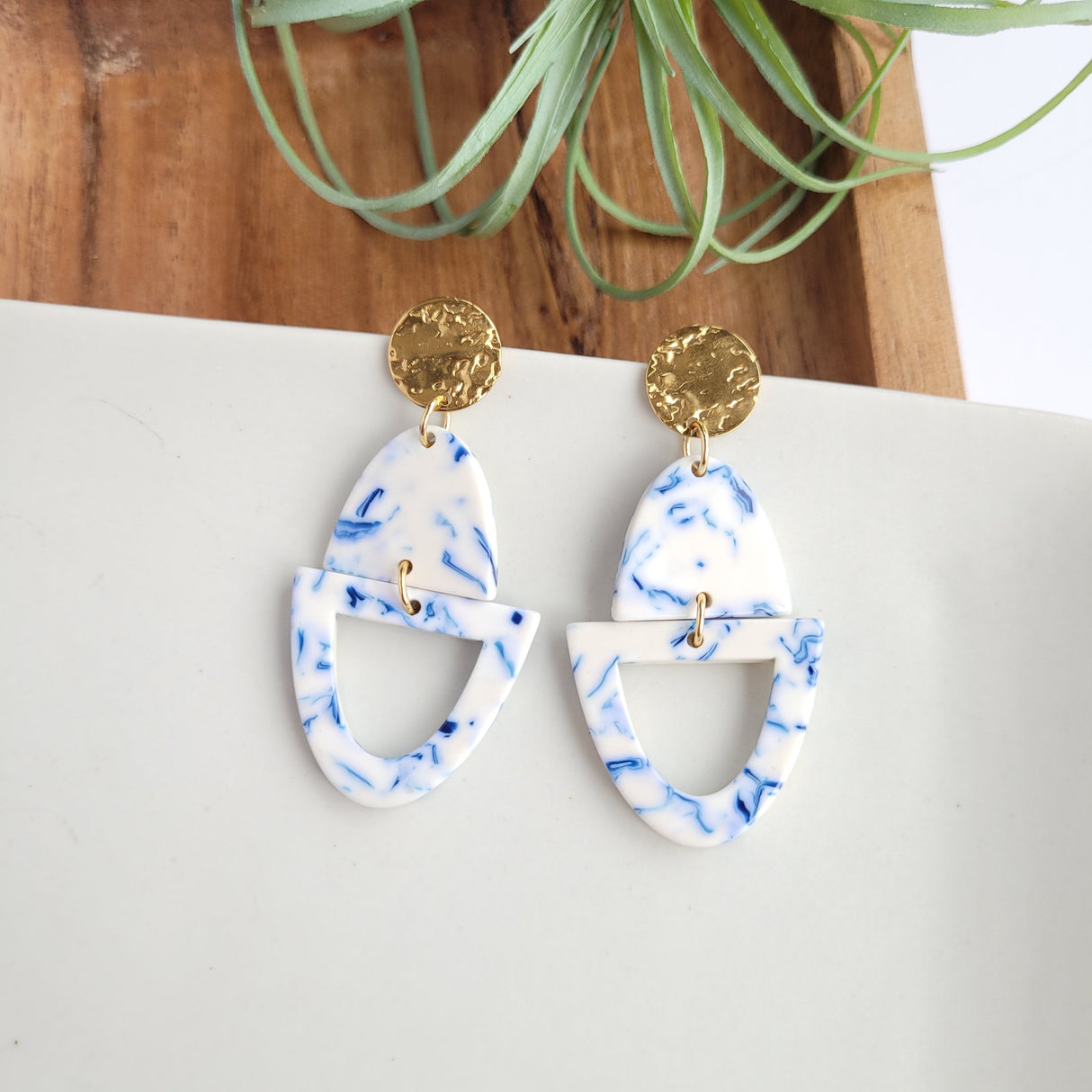 Athena Earrings- Greek Goddess Blue from Spiffy & Splendid