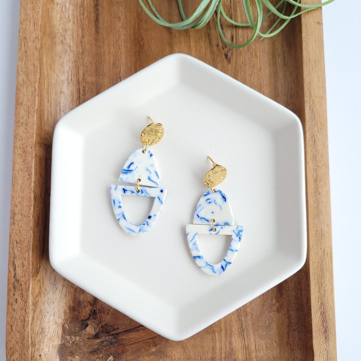 Athena Earrings- Greek Goddess Blue from Spiffy & Splendid