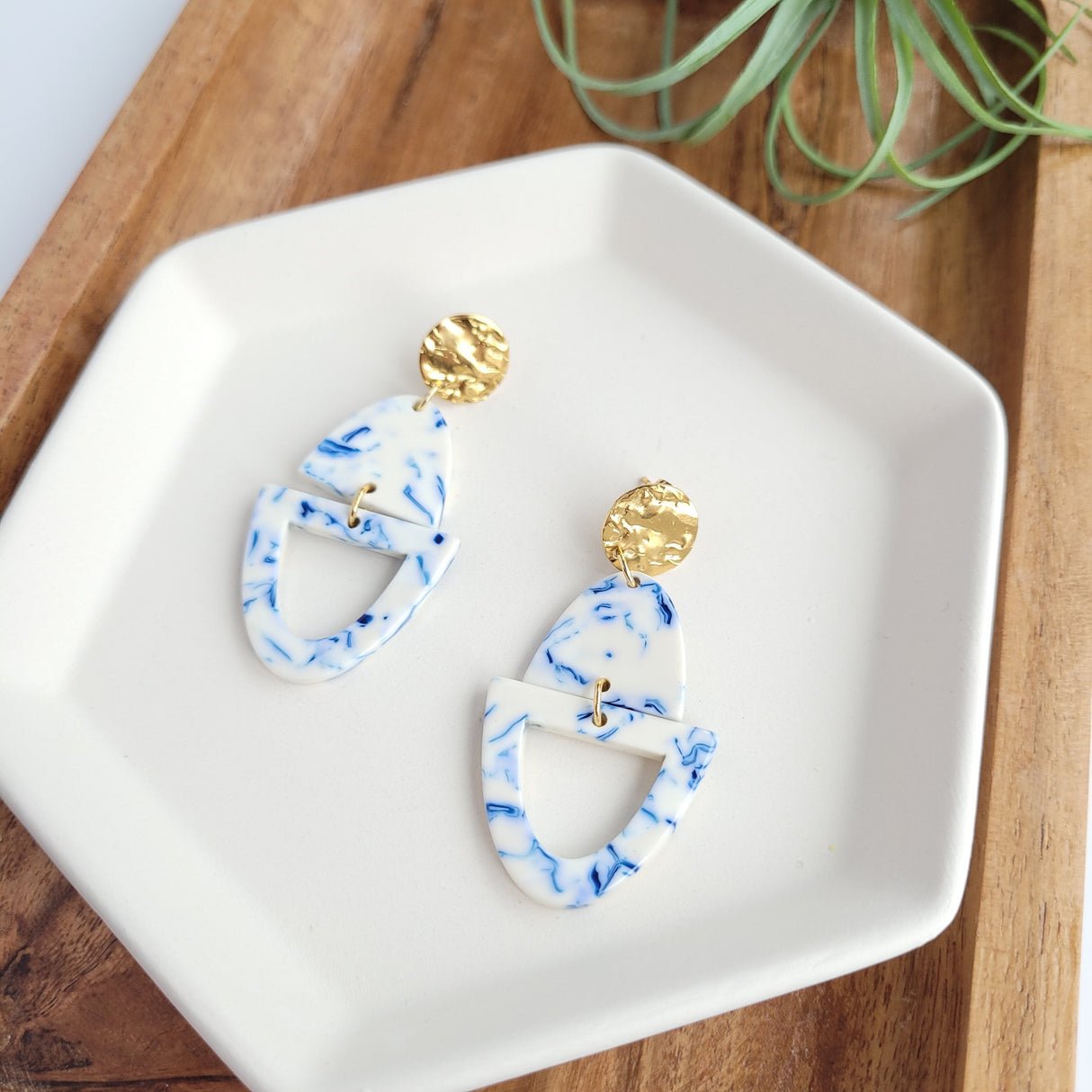 Athena Earrings- Greek Goddess Blue from Spiffy & Splendid