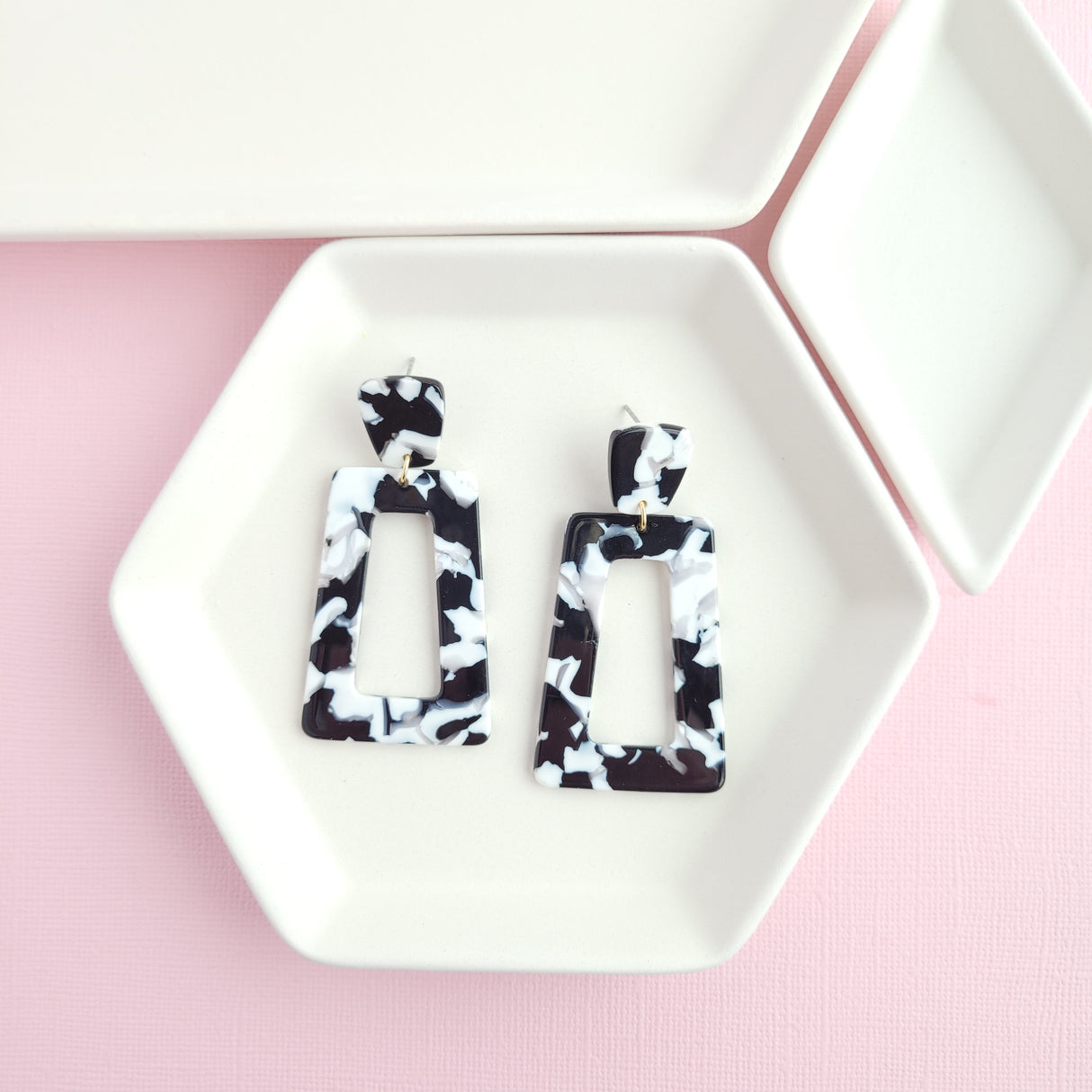 Avery Earrings- Black & White from Spiffy & Splendid
