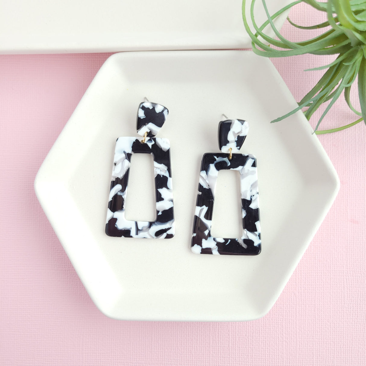 Avery Earrings- Black & White from Spiffy & Splendid