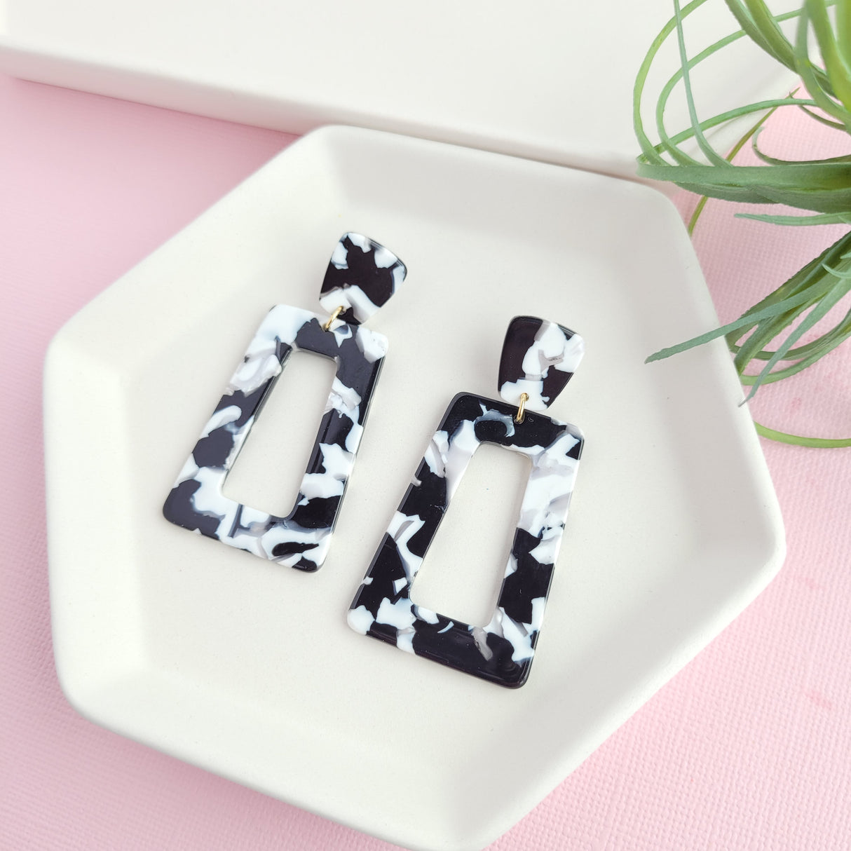 Avery Earrings- Black & White from Spiffy & Splendid