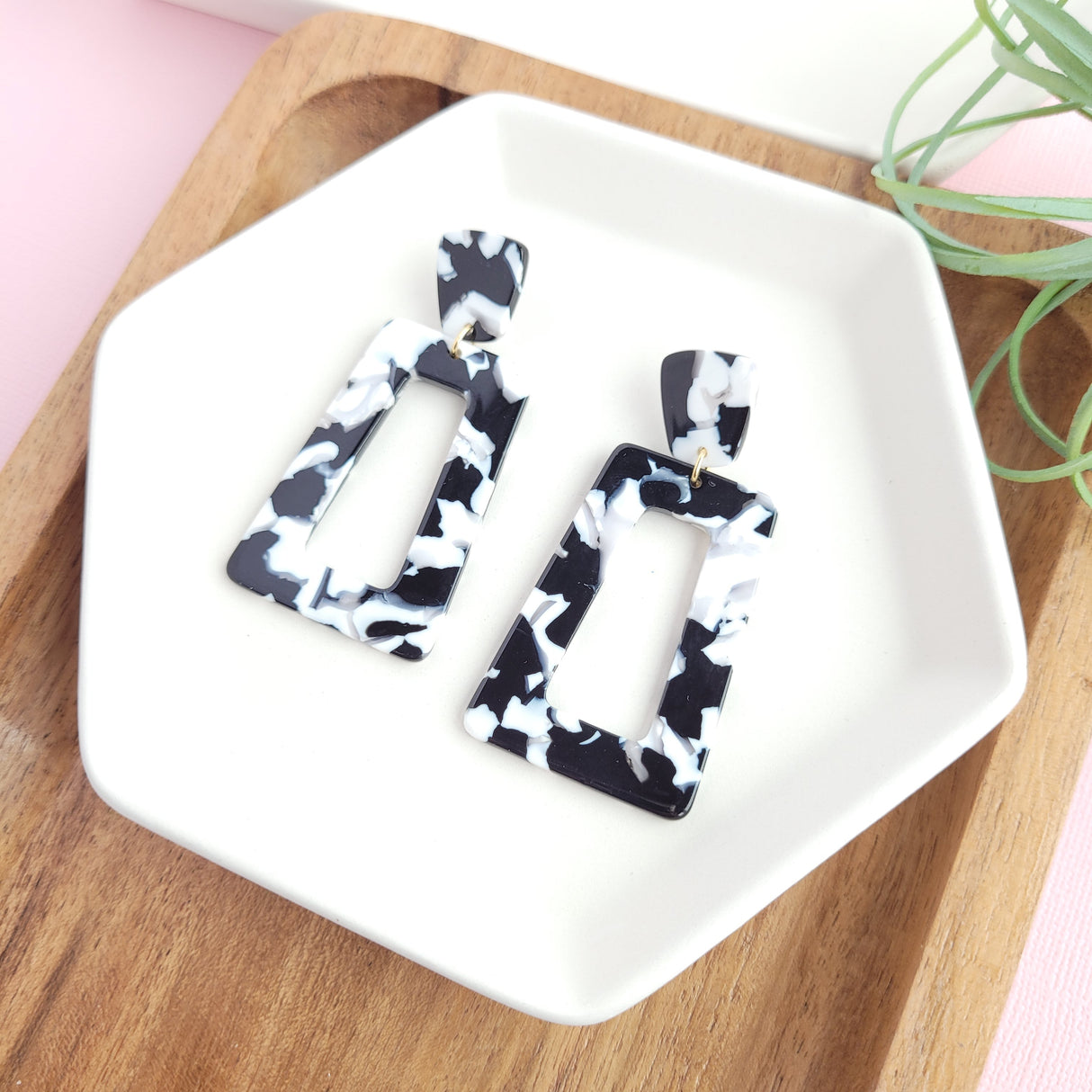 Avery Earrings- Black & White from Spiffy & Splendid