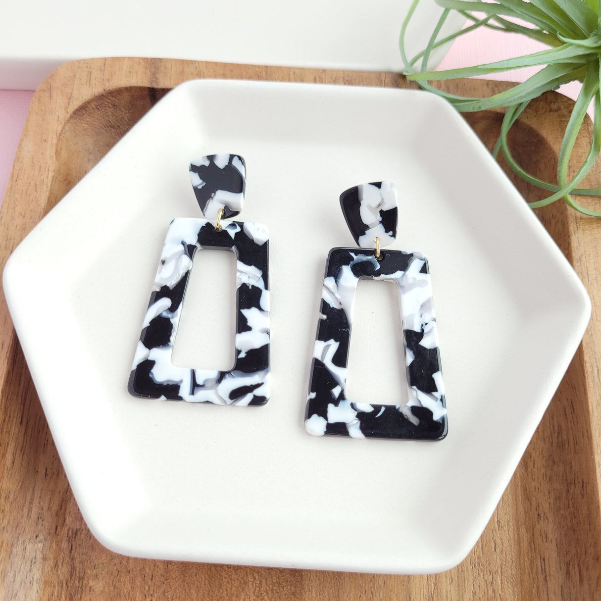 Avery Earrings- Black & White from Spiffy & Splendid