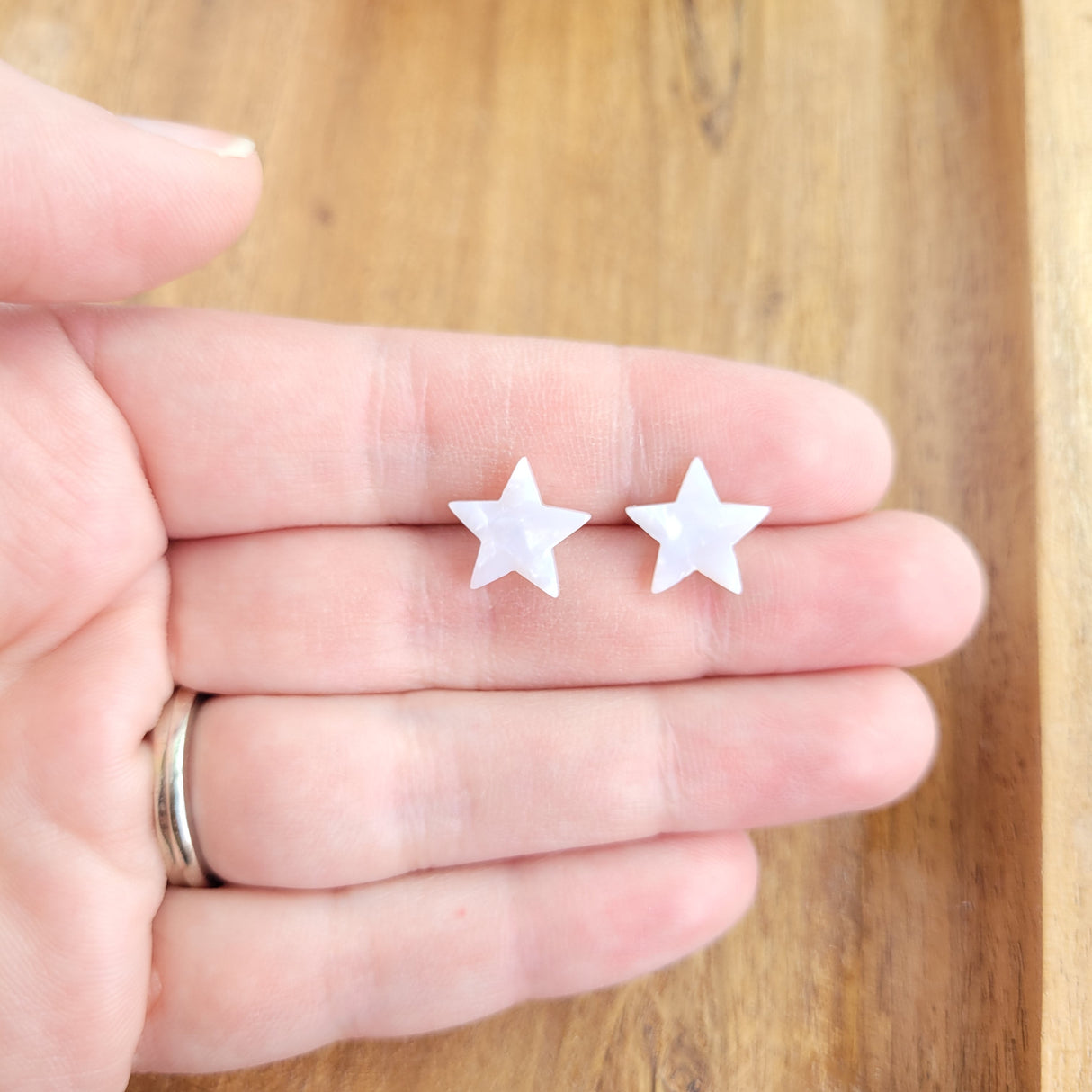 Star Studs- Pearly White from Spiffy & Splendid