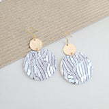 Zoey Earrings - Pearl Black Stripe from Spiffy & Splendid
