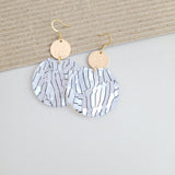 Zoey Earrings - Pearl Black Stripe from Spiffy & Splendid