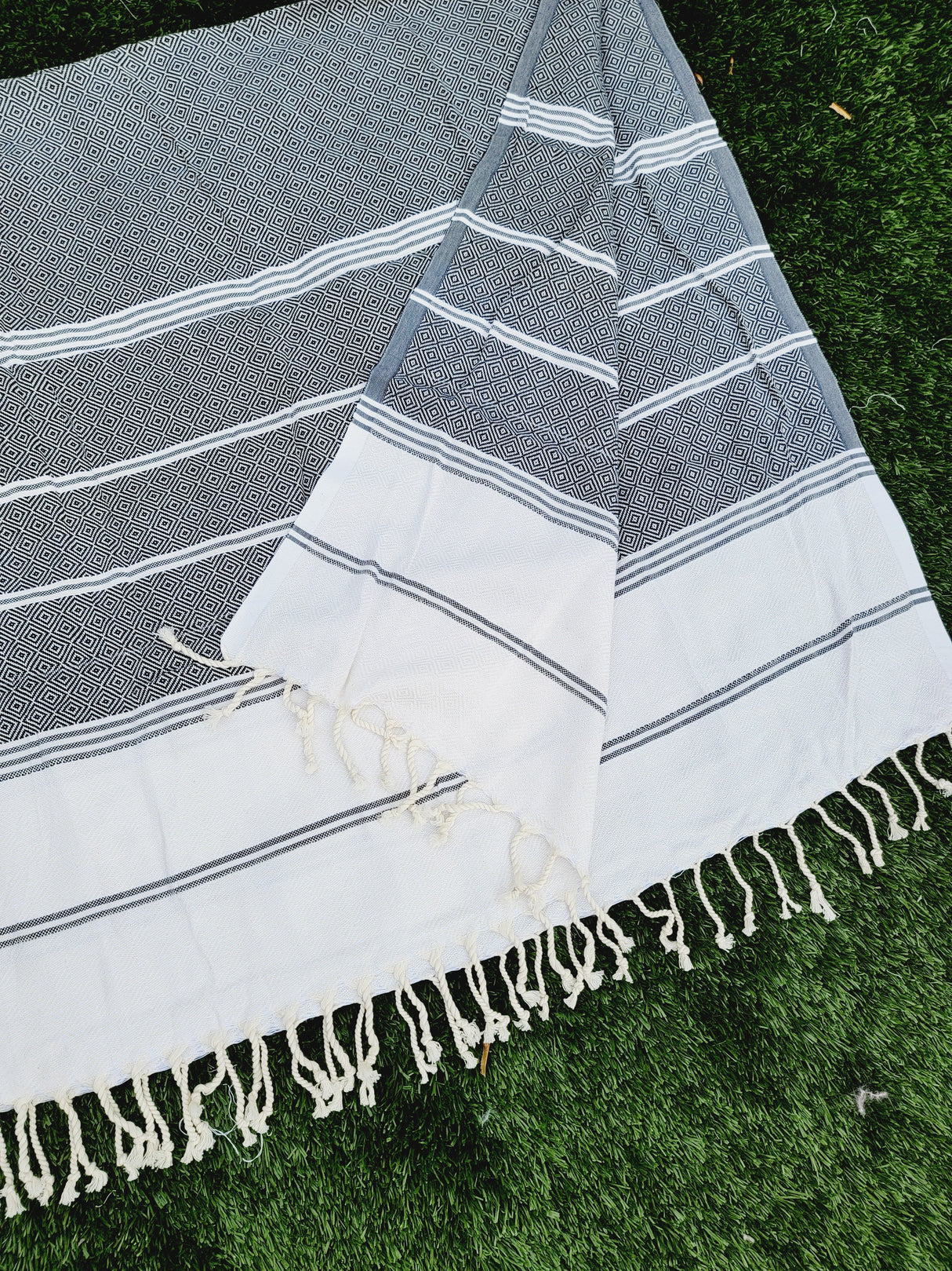 Bath / Beach Turkish Towels-Easy Carry Quick Dry Thin Towel-Black