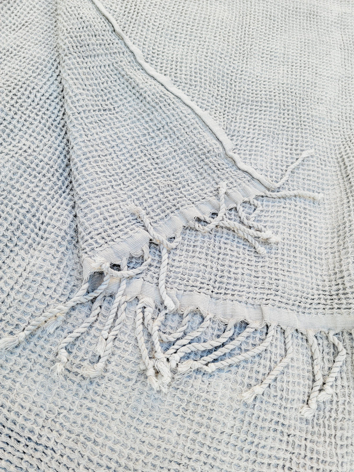 Waffle Towel, Throw Lightweight Quick Dry - Gray from EBRU Home