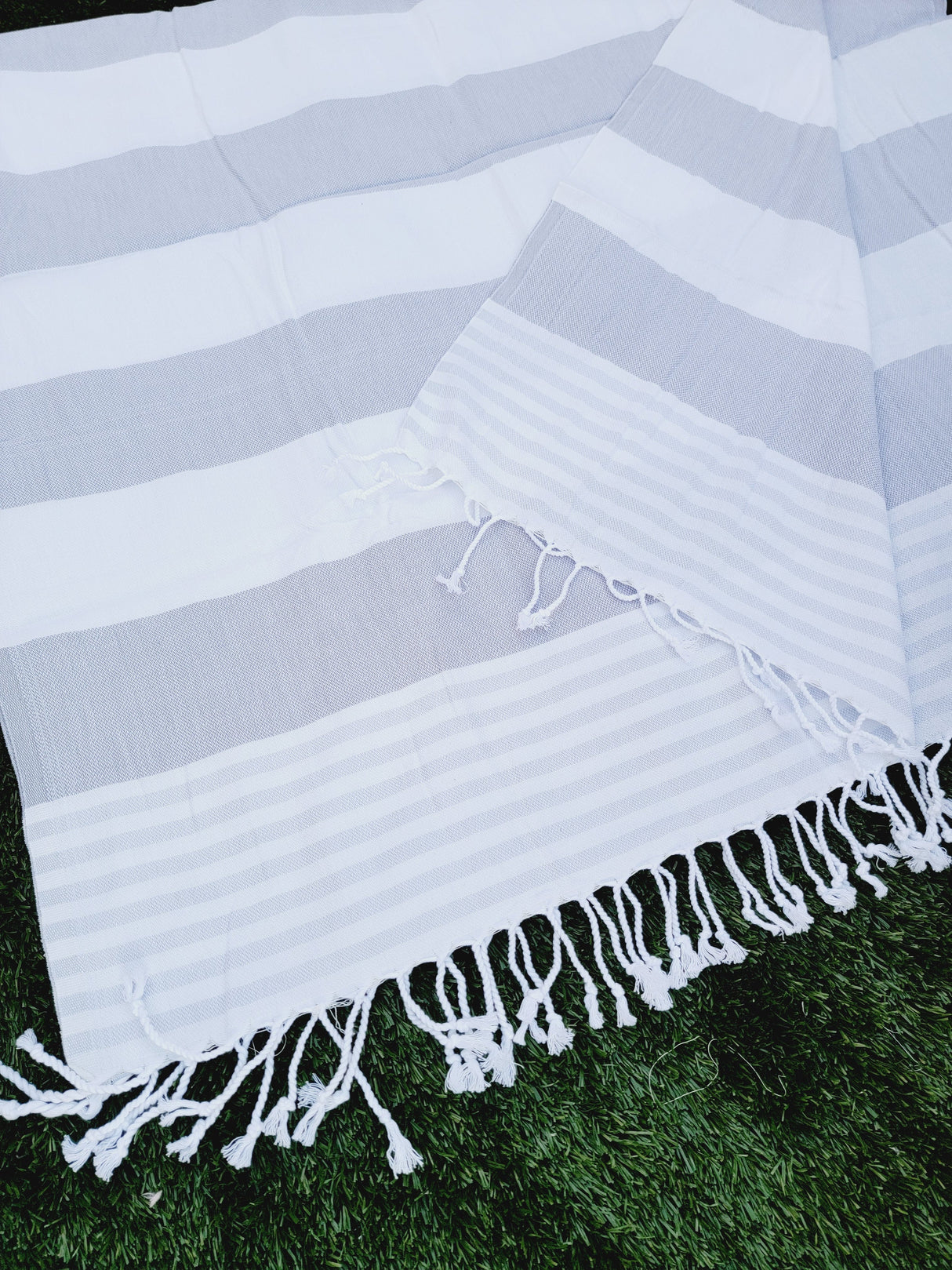 Beach/Bath Turkish Towel Easy carry Quick Dry - Gray from EBRU Home