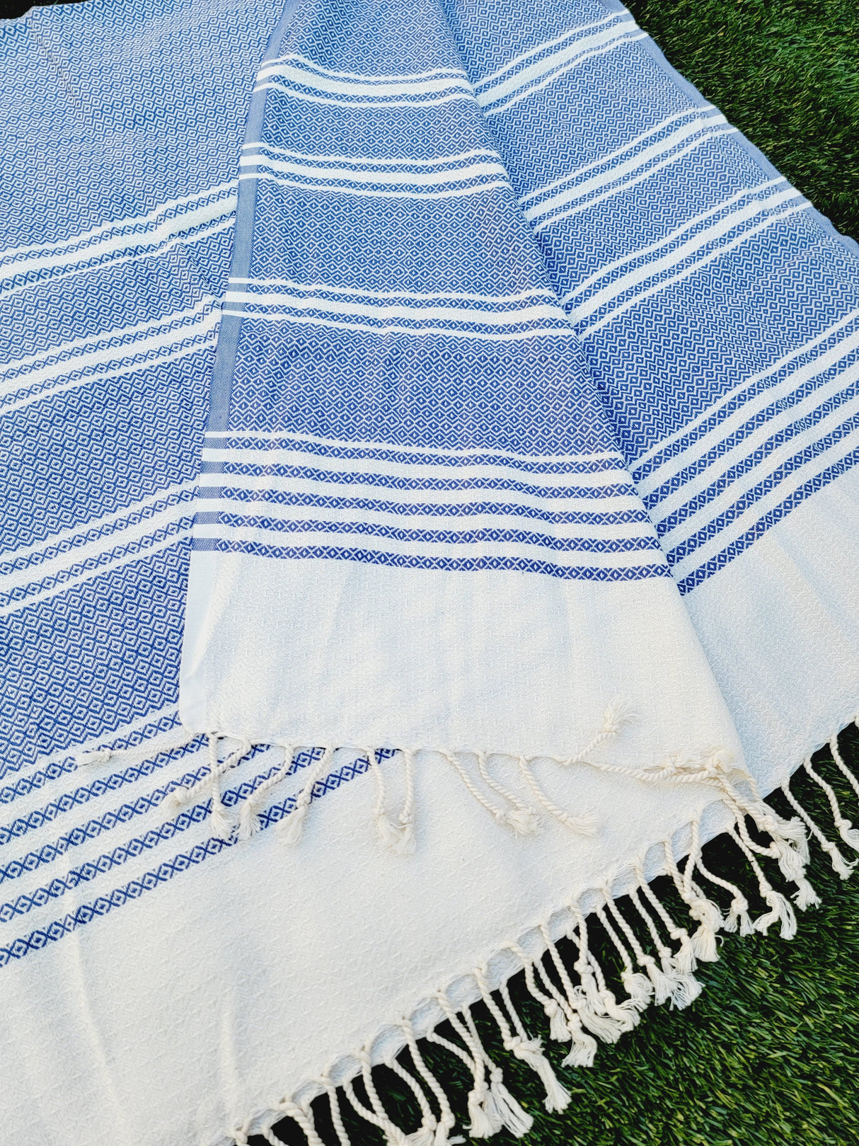 Turkish Towel - Easy Carry Quick Dry Throw - Navy from EBRU Home