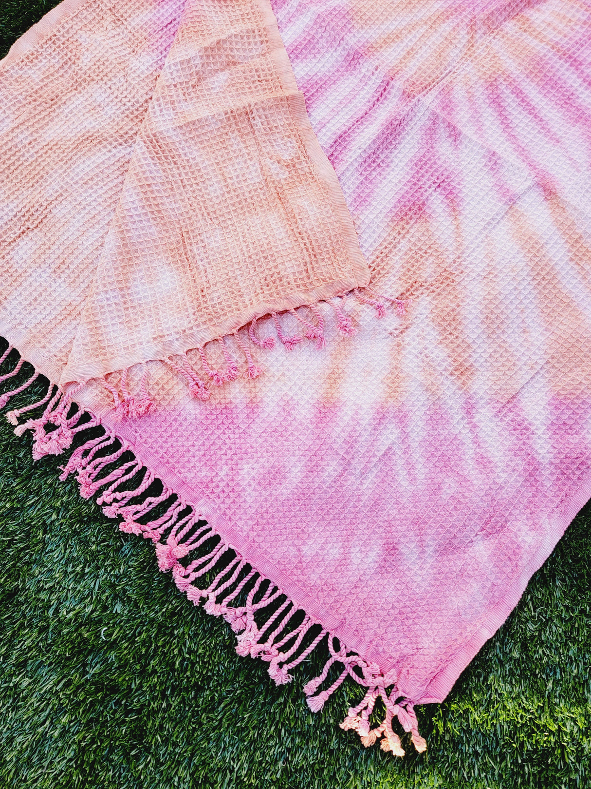 Bath Towel, Waffle Towel, Turkish Beach Towel, Handmade Tie dye from EBRU Home