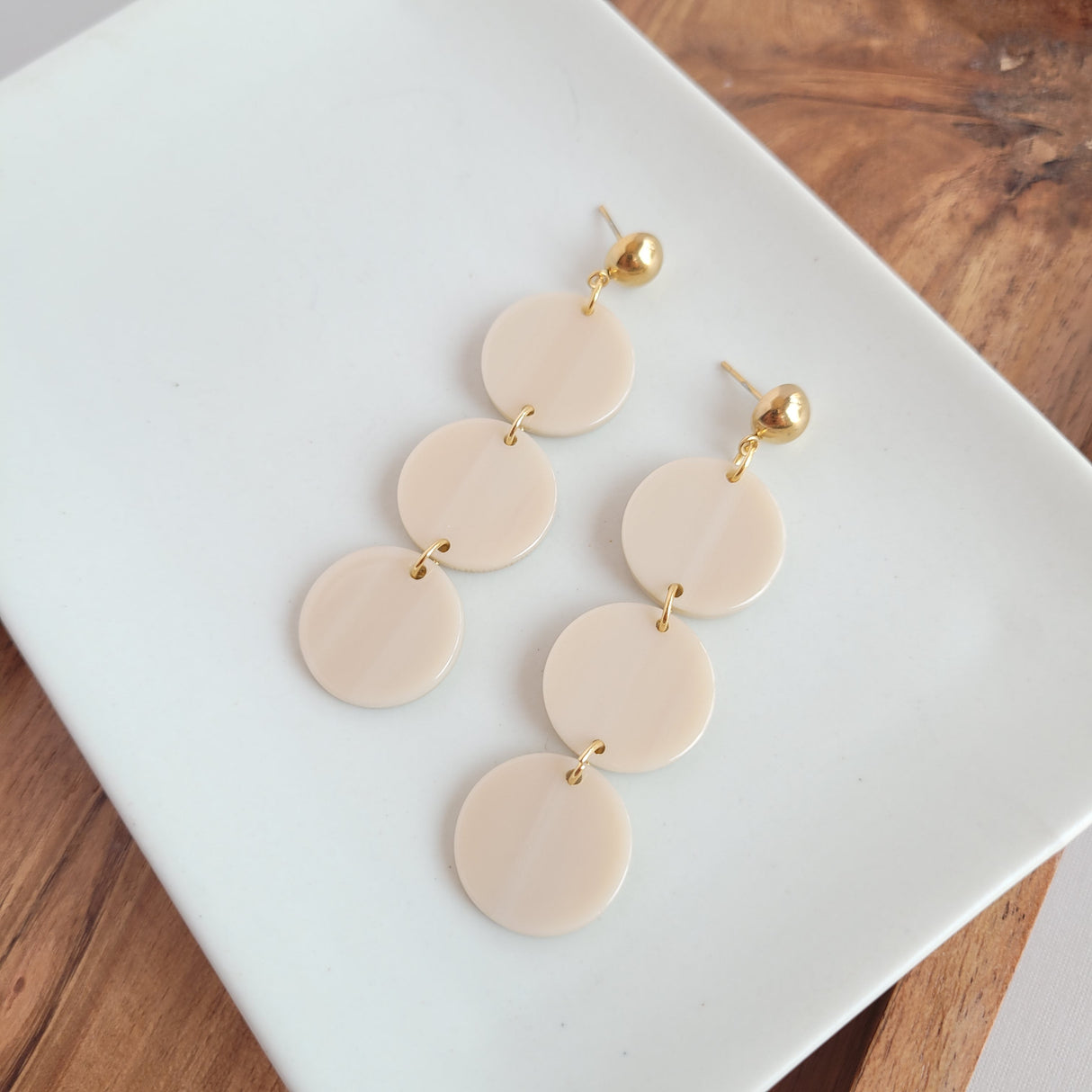 Elle Earrings - Linen from Spiffy & Splendid