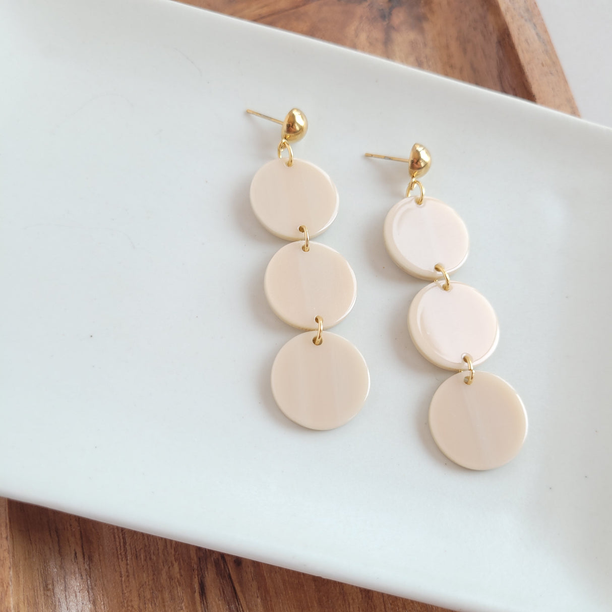 Elle Earrings - Linen from Spiffy & Splendid