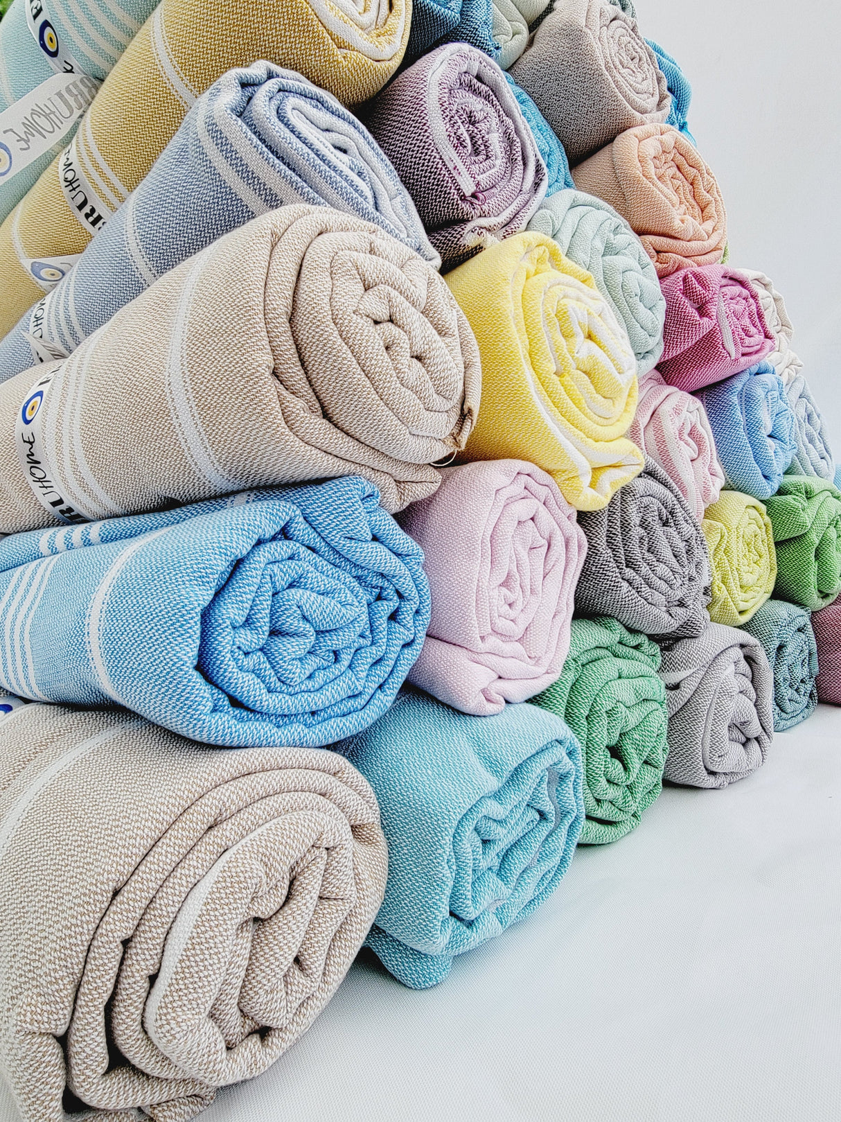 Easy carry Quick Dry Towel, Authentic Turkish Towel - Gray from EBRU Home