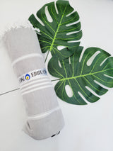 Easy carry Quick Dry Towel, Authentic Turkish Towel - Gray from EBRU Home