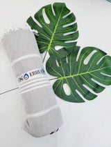 Easy carry Quick Dry Towel, Authentic Turkish Towel - Gray from EBRU Home