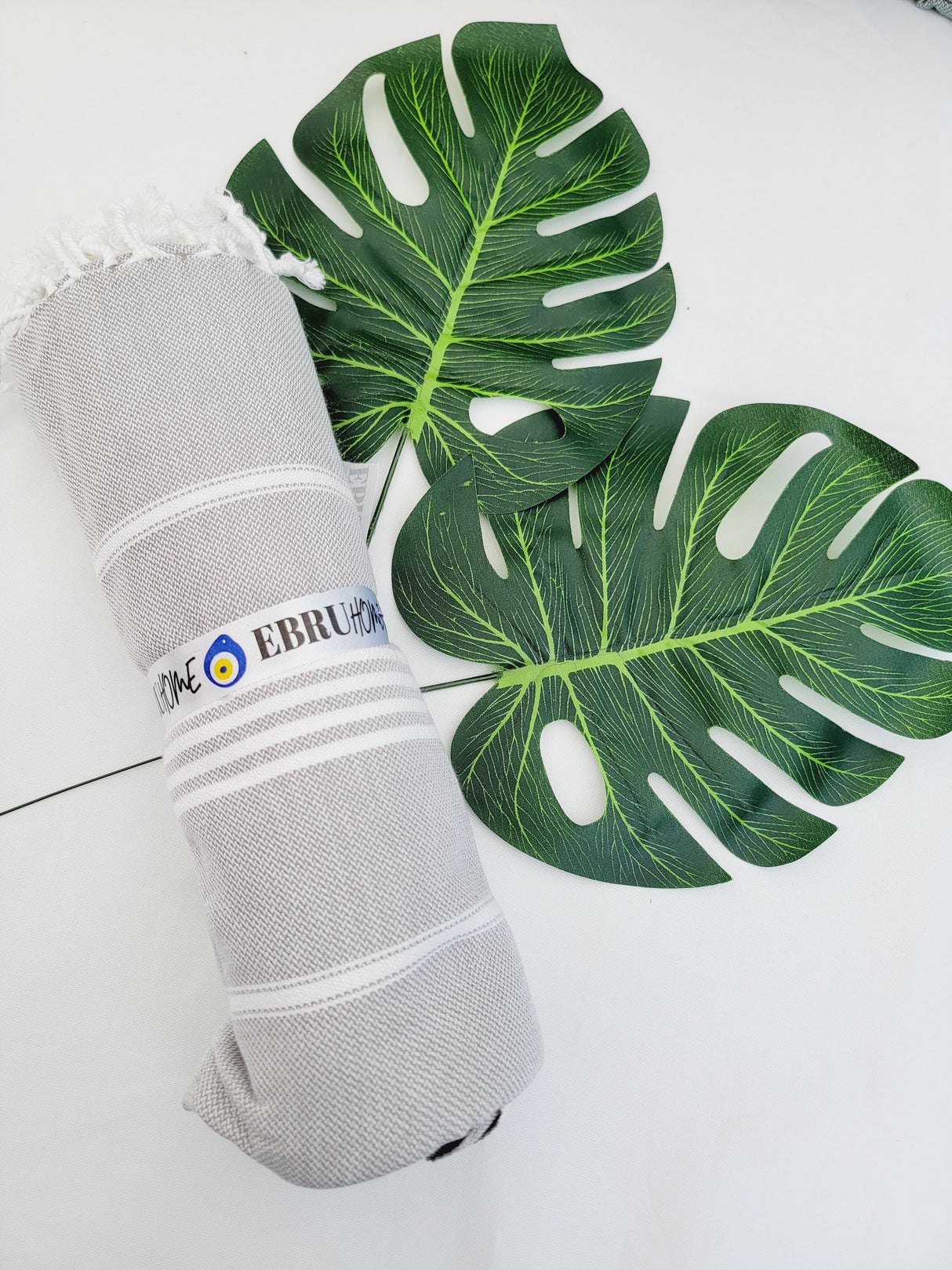 Easy carry Quick Dry Towel, Authentic Turkish Towel - Gray from EBRU Home