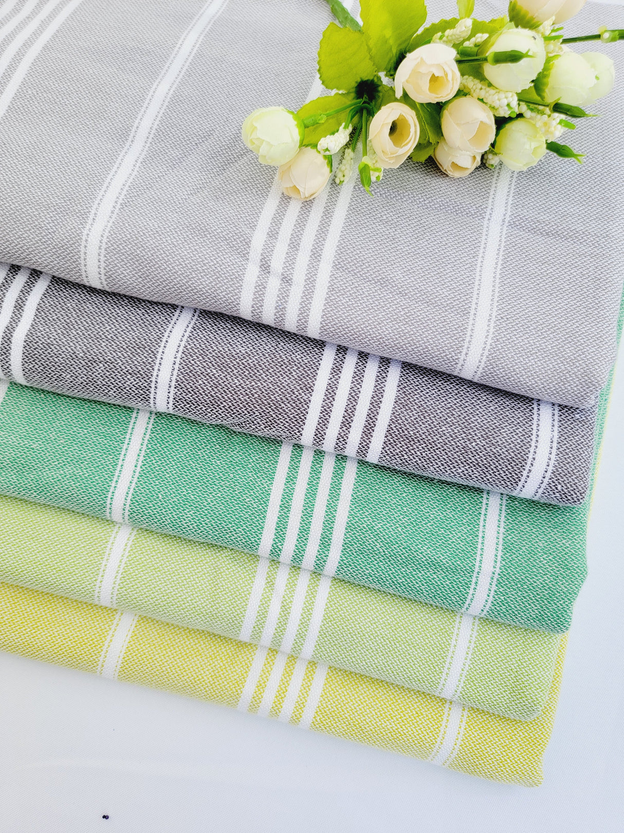Easy carry Quick Dry Towel, Authentic Turkish Towel - Gray from EBRU Home