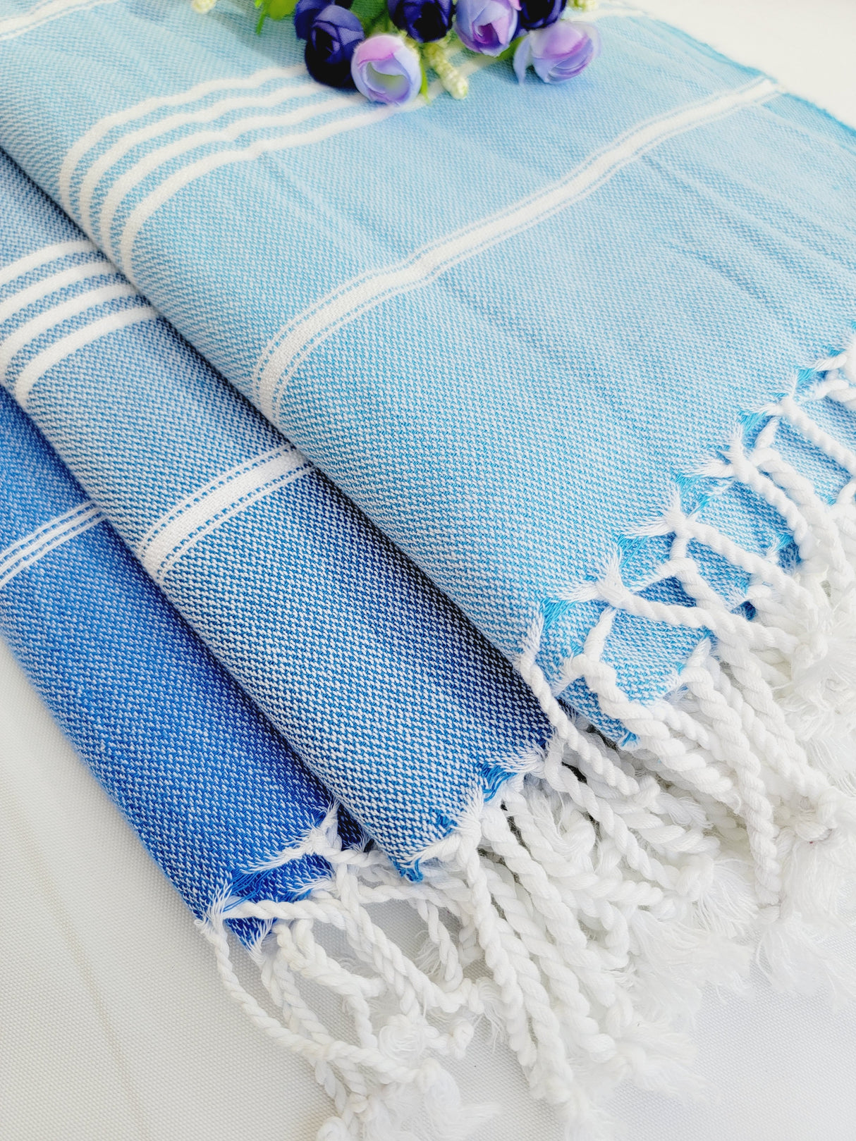 Easy carry Quick Dry Towel 70x36 - Blue from EBRU Home