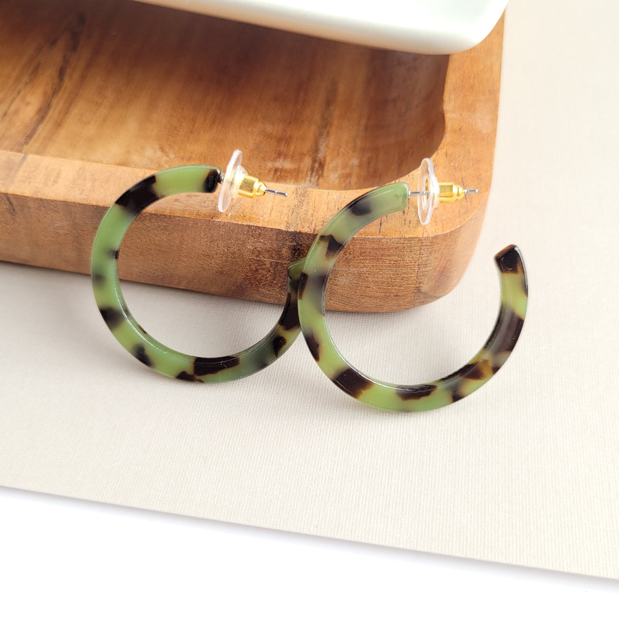 Camy Hoops - Olive Tortoise from Spiffy & Splendid