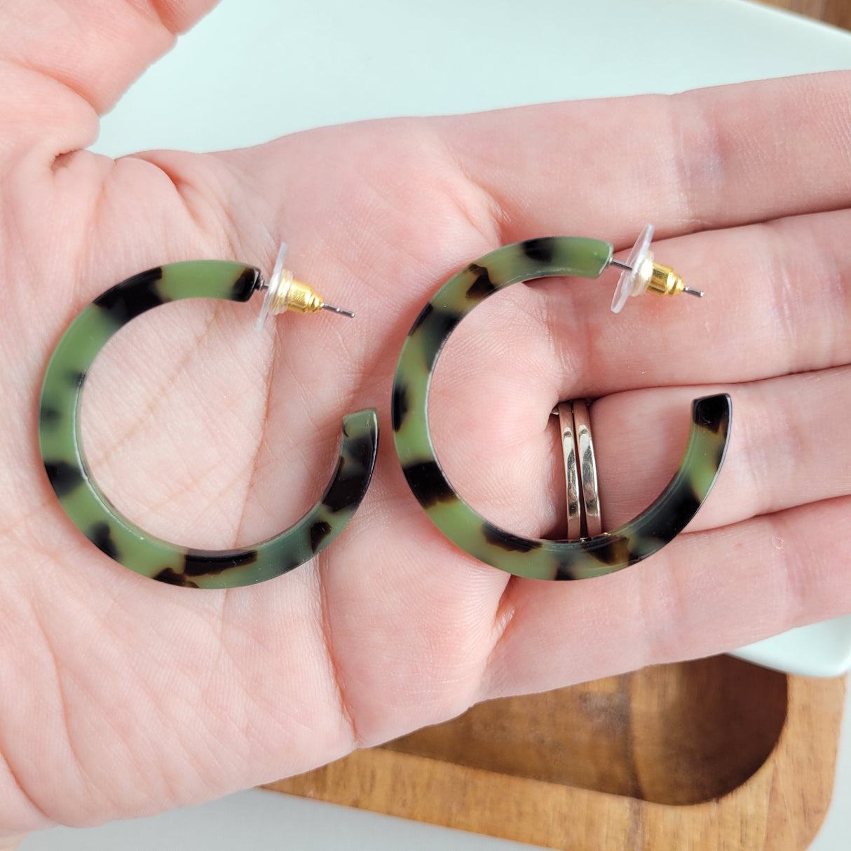 Camy Hoops - Olive Tortoise from Spiffy & Splendid