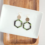 Lennox Earrings - Olive Tortoise from Spiffy & Splendid