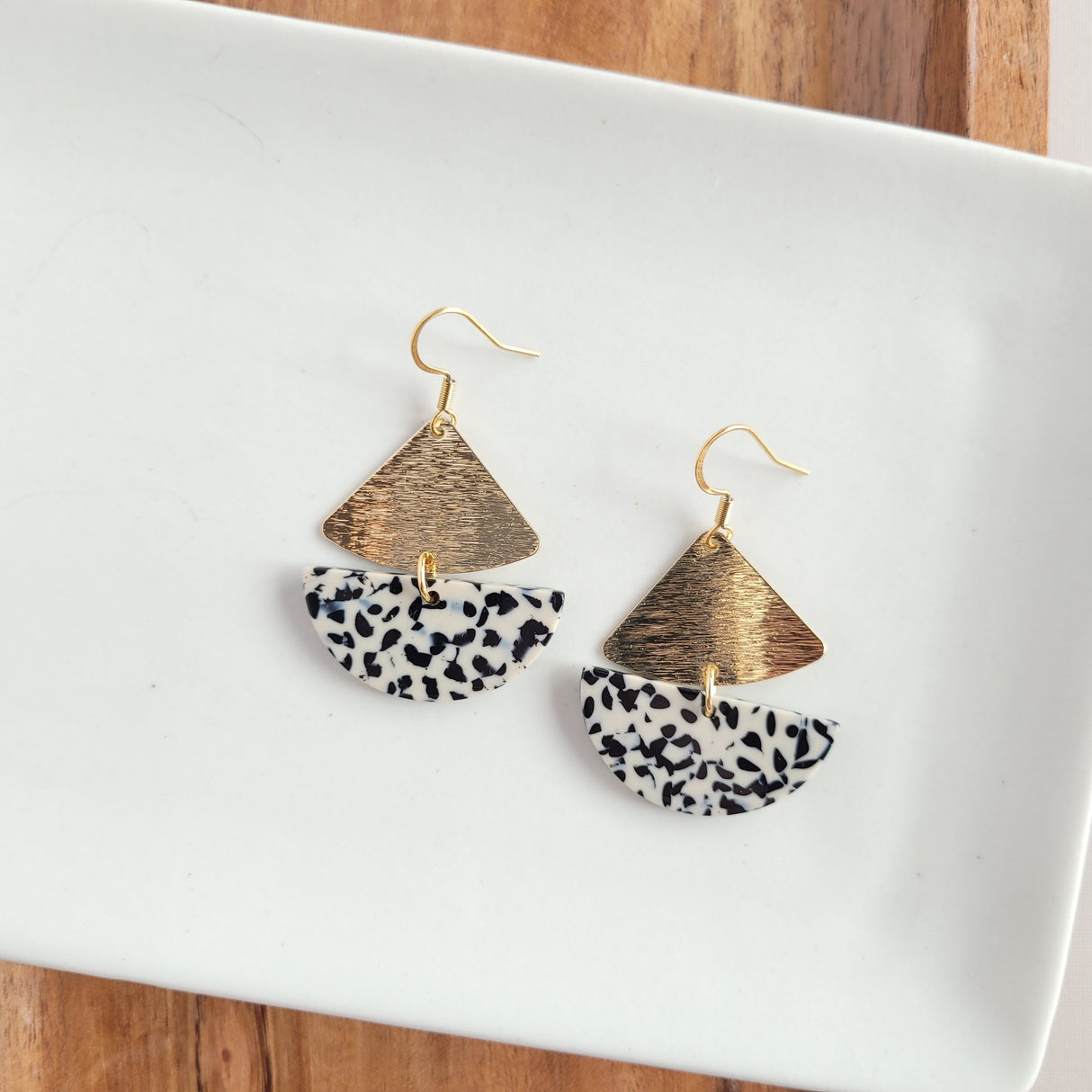 Ava Earrings - Black Dot from Spiffy & Splendid