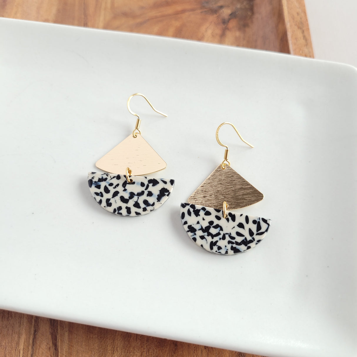 Ava Earrings - Black Dot from Spiffy & Splendid