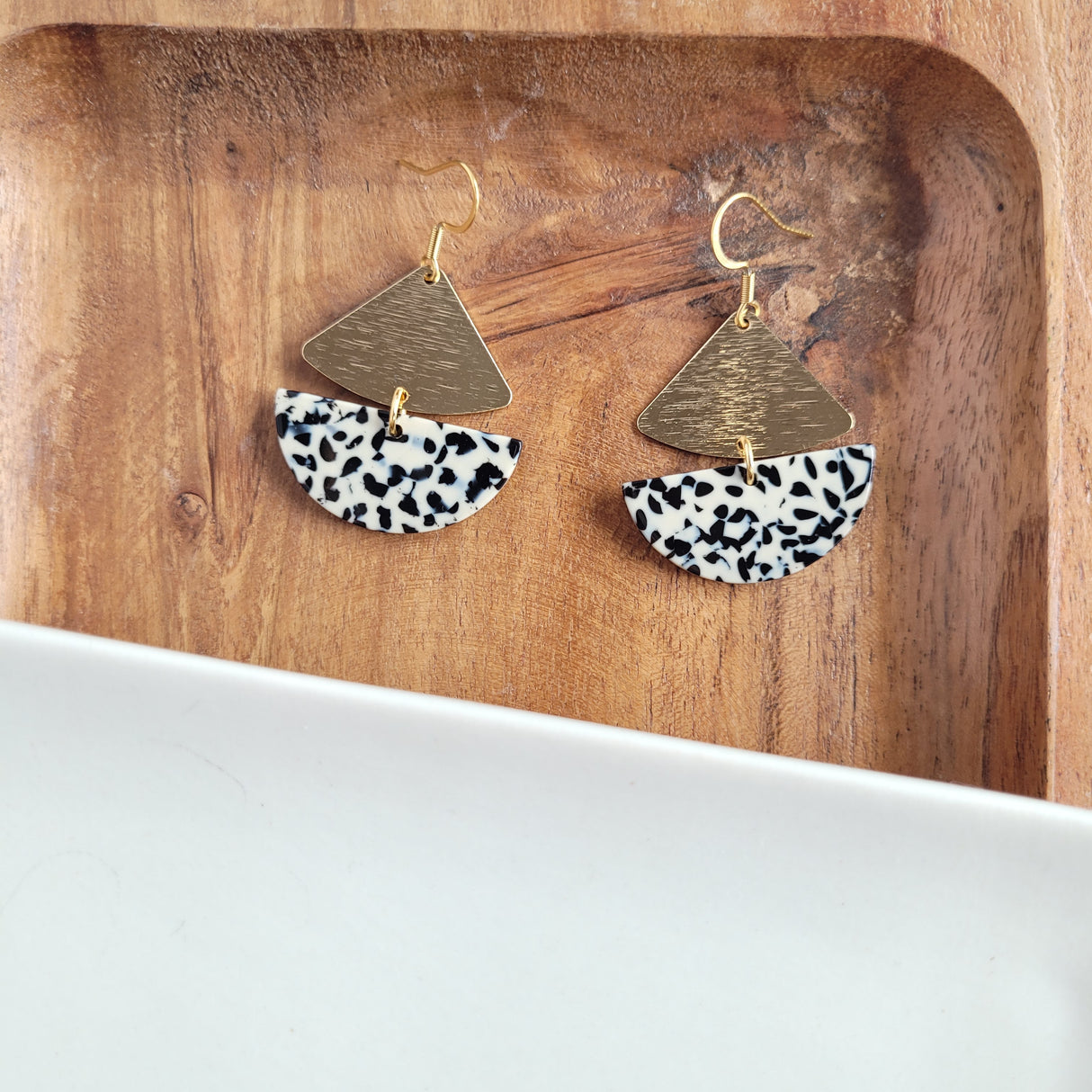 Ava Earrings - Black Dot from Spiffy & Splendid