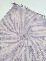 Waffle Throw Blanket, Multi functional Turkish Towel, Hand Tie dye Plum from EBRU Home