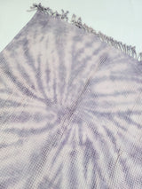 Waffle Throw Blanket, Multi functional Turkish Towel, Hand Tie dye Plum from EBRU Home